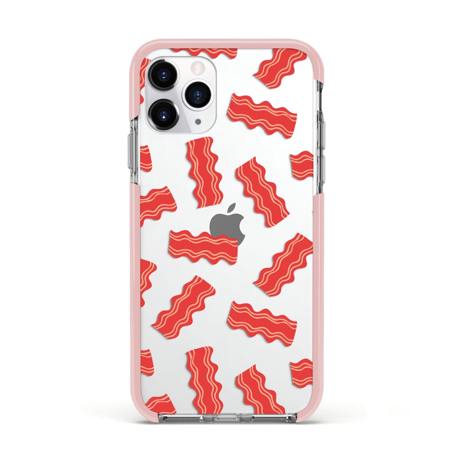 Bacon Apple iPhone 11 Pro in Silver with Pink Impact Case