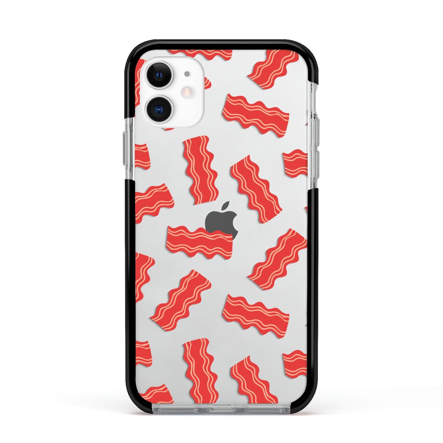 Bacon Apple iPhone 11 in White with Black Impact Case