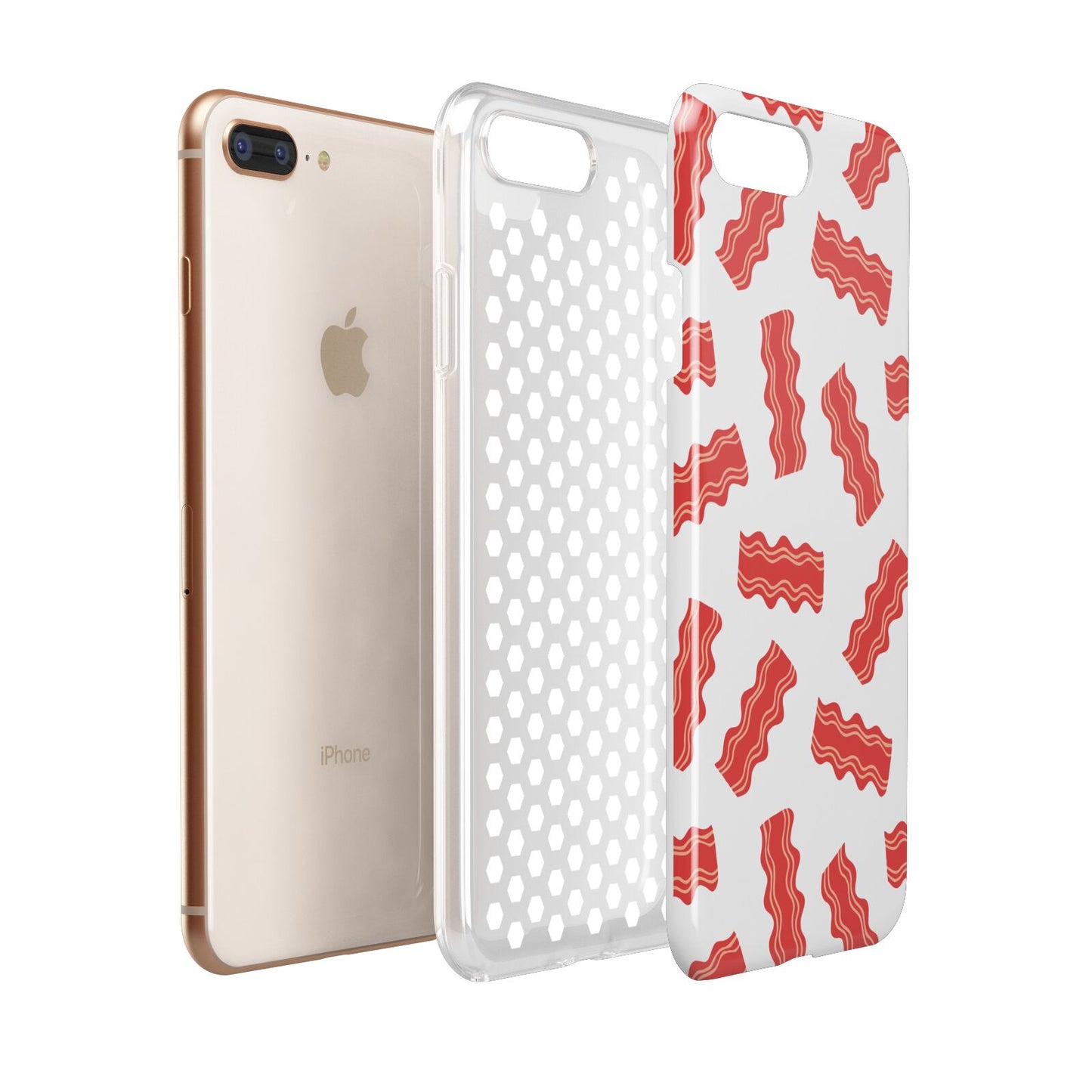 Bacon Apple iPhone 7 8 Plus 3D Tough Case Expanded View