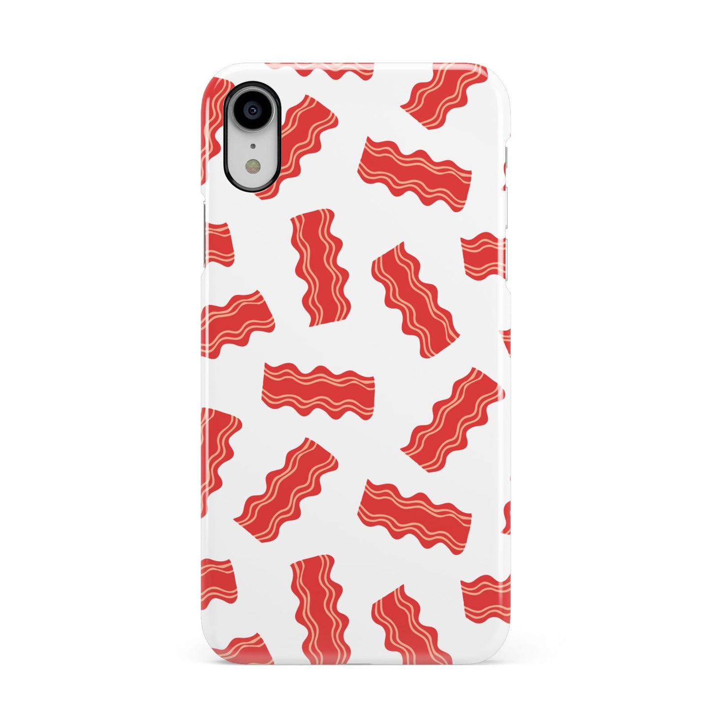 Bacon Apple iPhone XR White 3D Snap Case