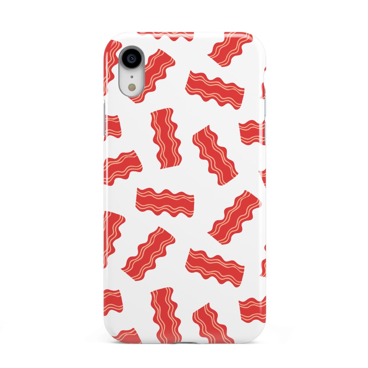 Bacon Apple iPhone XR White 3D Tough Case