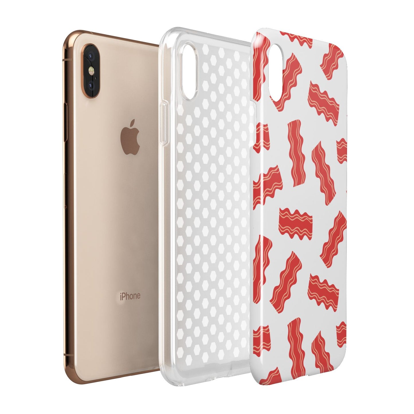 Bacon Apple iPhone Xs Max 3D Tough Case Expanded View