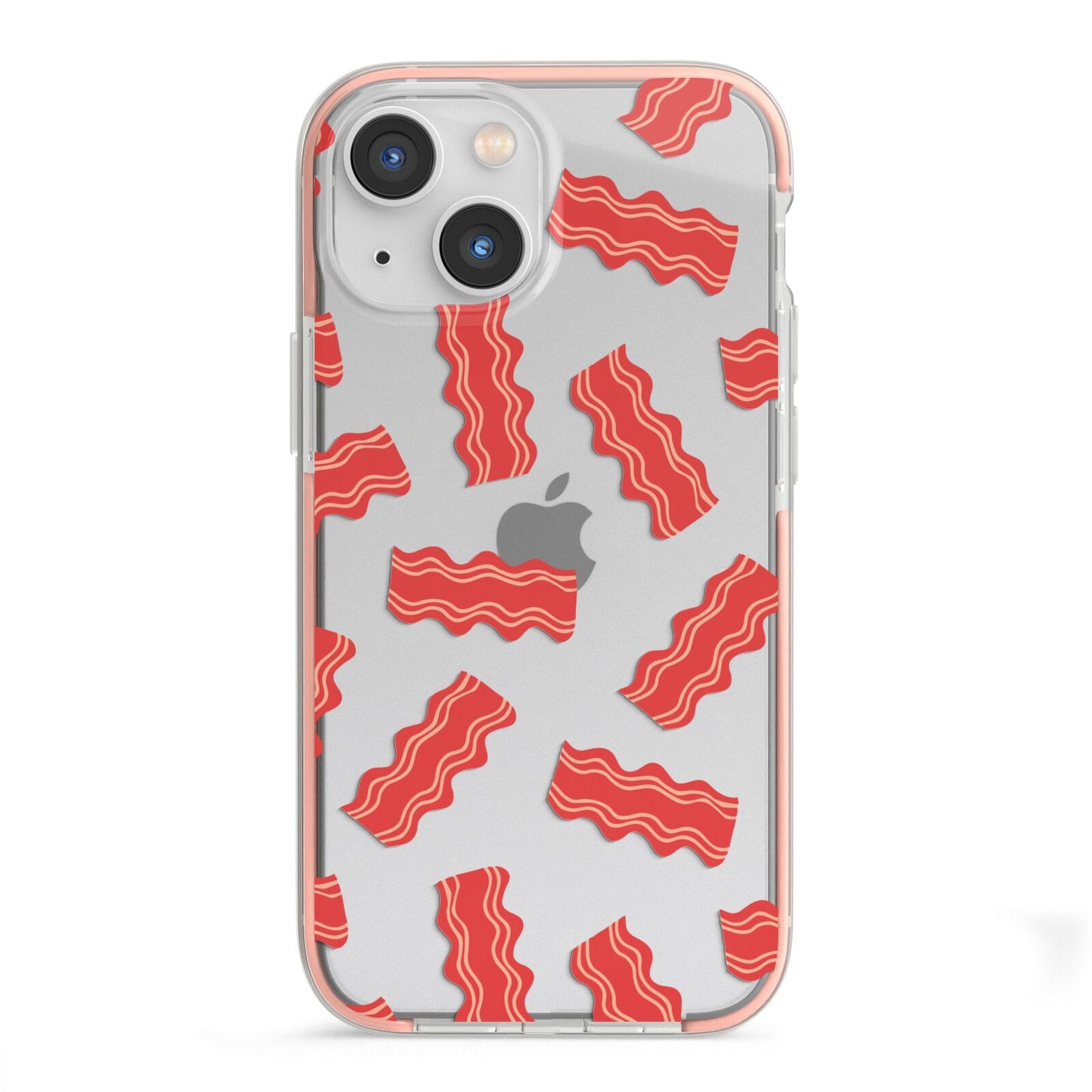 Bacon iPhone 13 Mini TPU Impact Case with Pink Edges