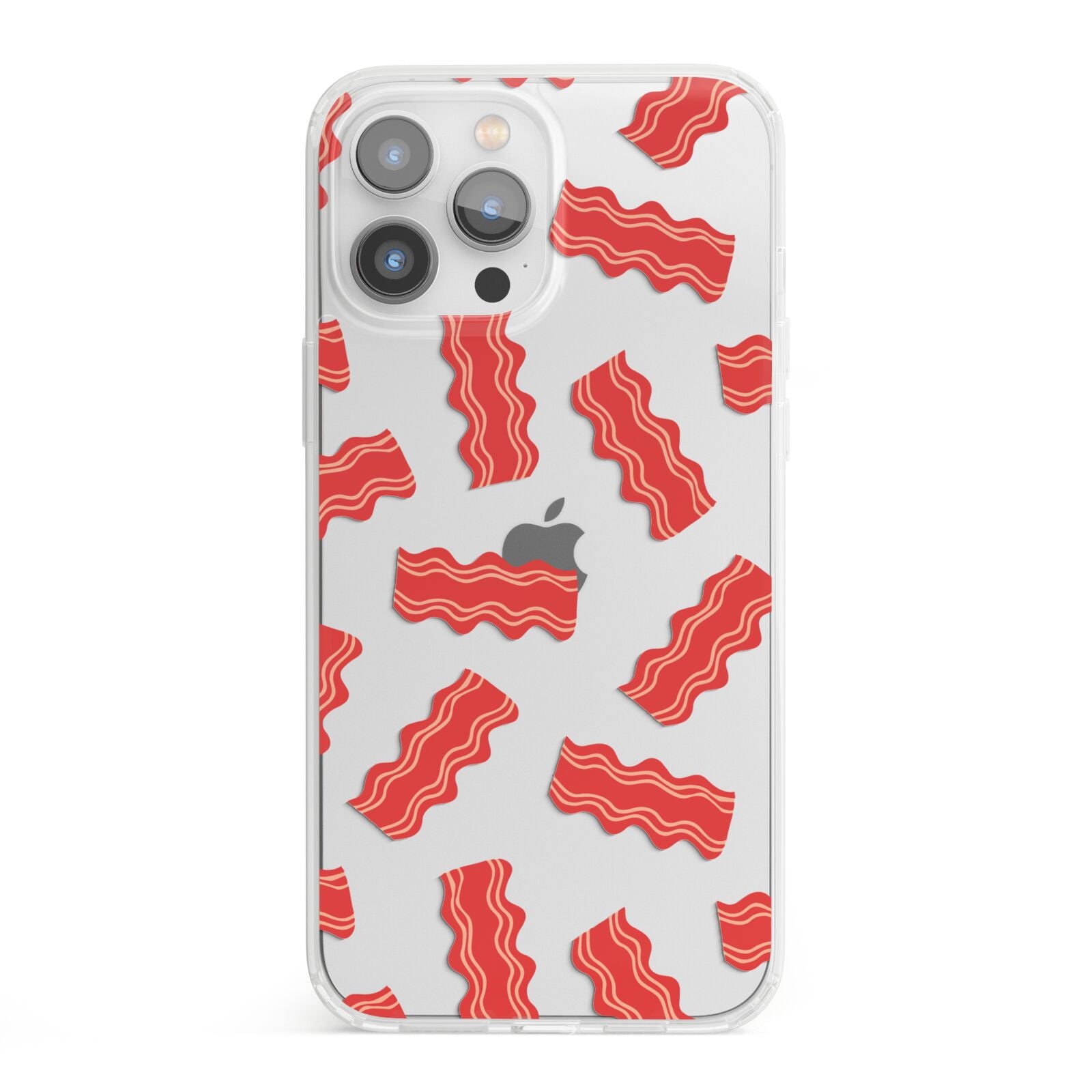 Bacon iPhone 13 Pro Max Clear Bumper Case