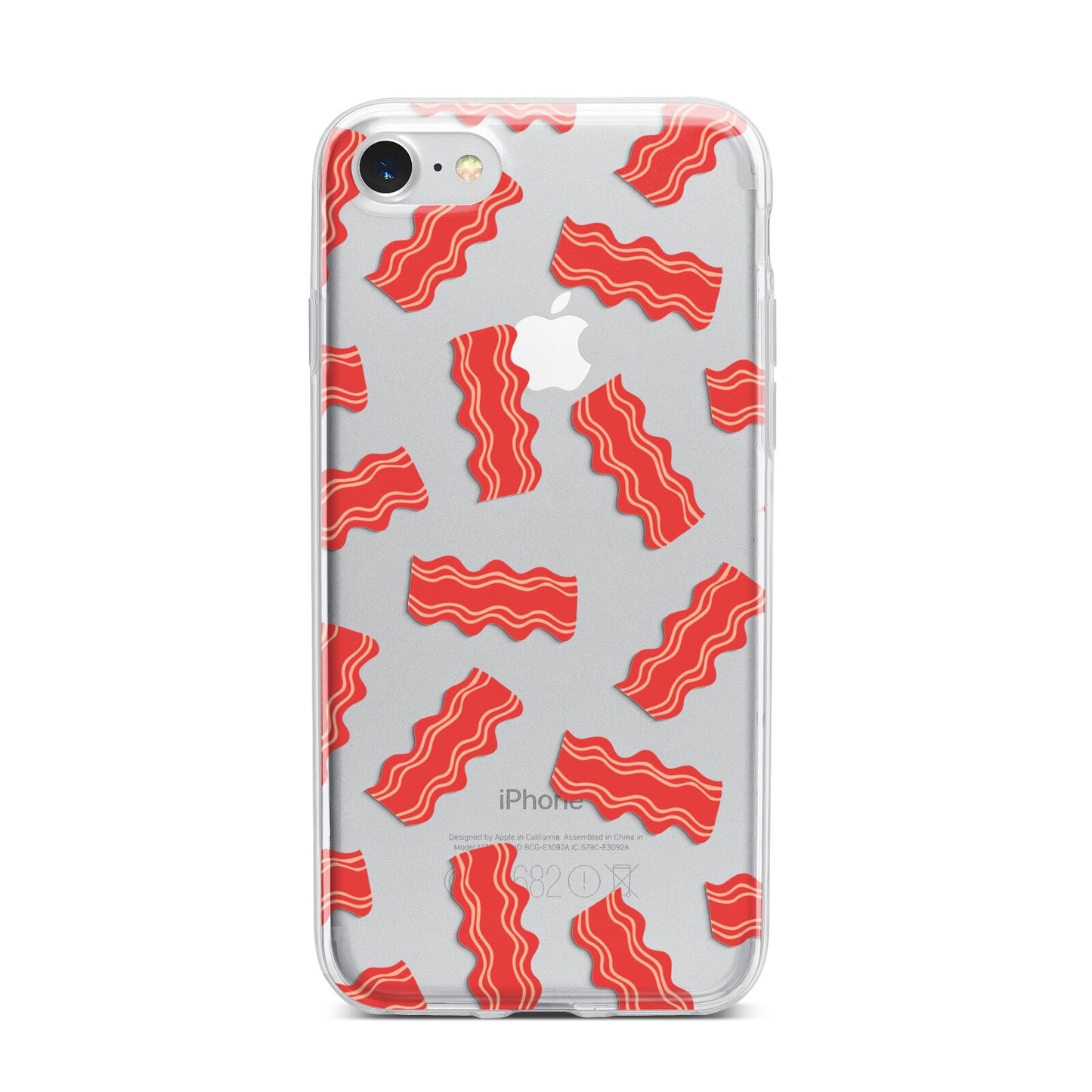 Bacon iPhone 7 Bumper Case on Silver iPhone