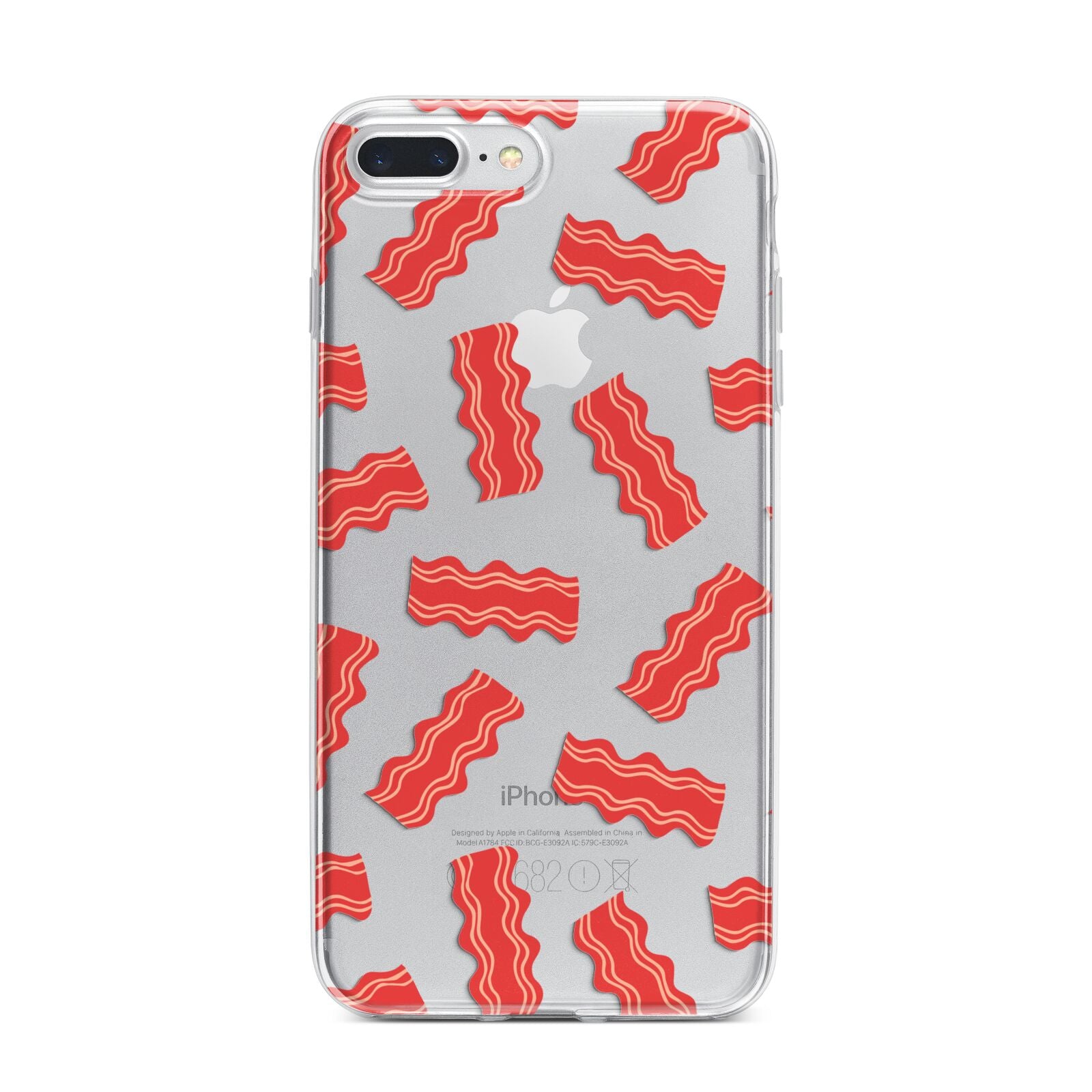 Bacon iPhone 7 Plus Bumper Case on Silver iPhone