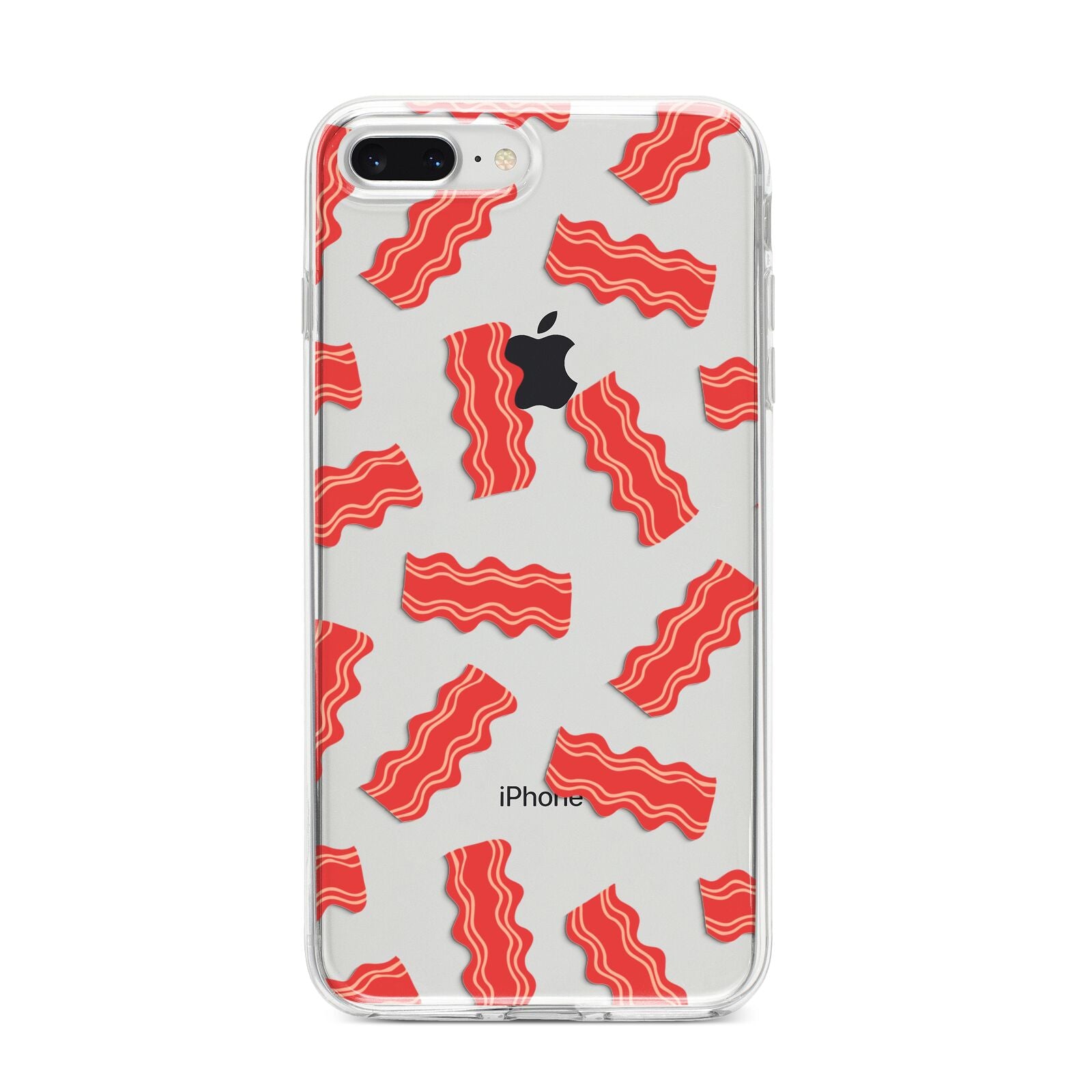 Bacon iPhone 8 Plus Bumper Case on Silver iPhone