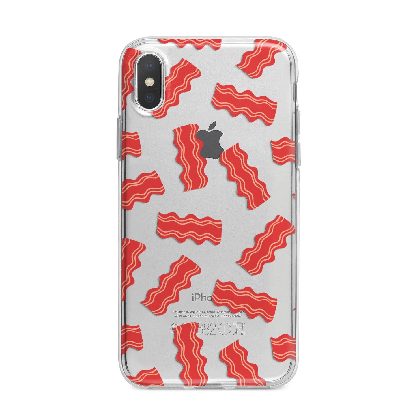 Bacon iPhone X Bumper Case on Silver iPhone Alternative Image 1