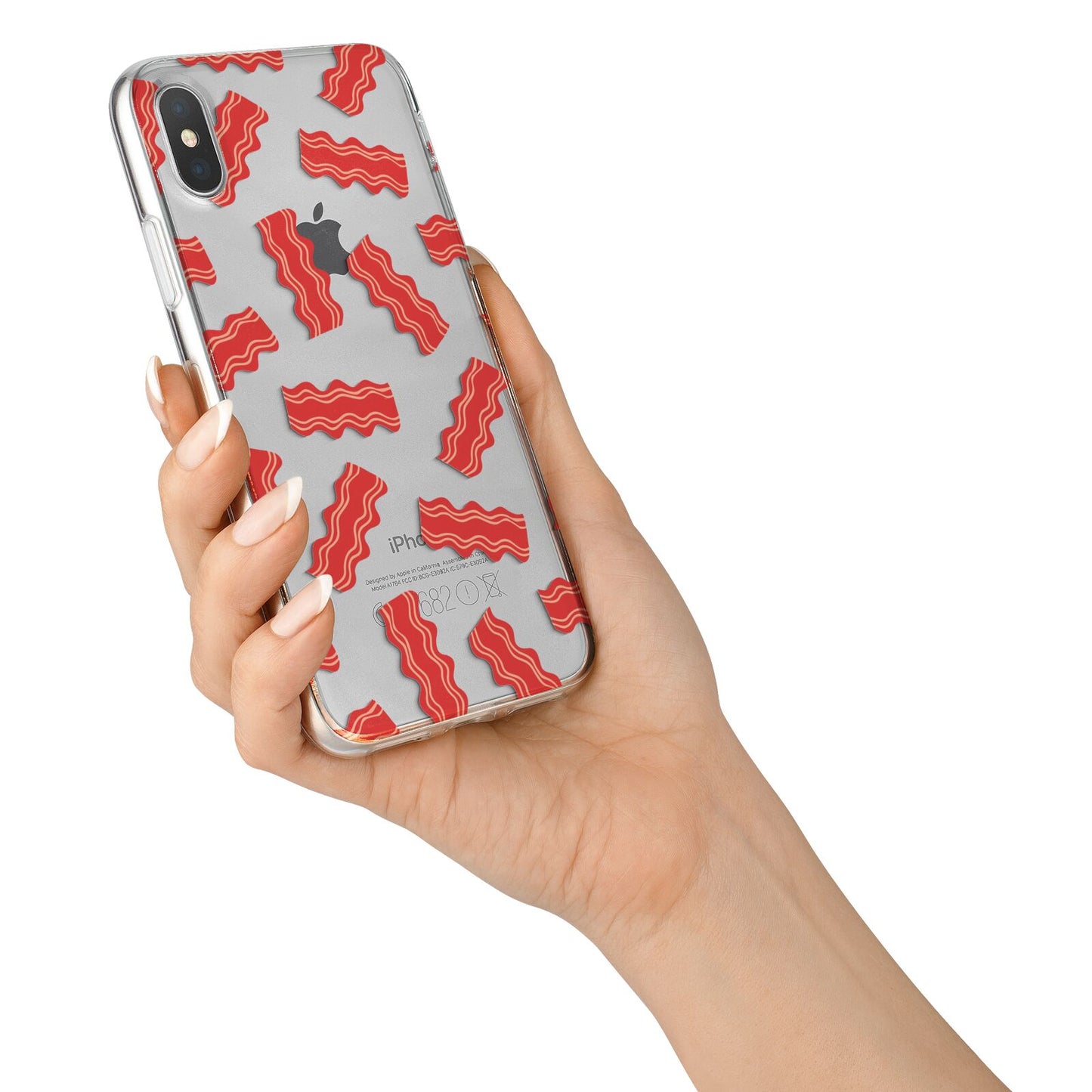 Bacon iPhone X Bumper Case on Silver iPhone Alternative Image 2