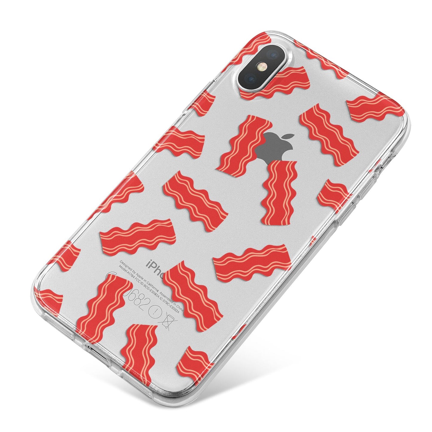 Bacon iPhone X Bumper Case on Silver iPhone