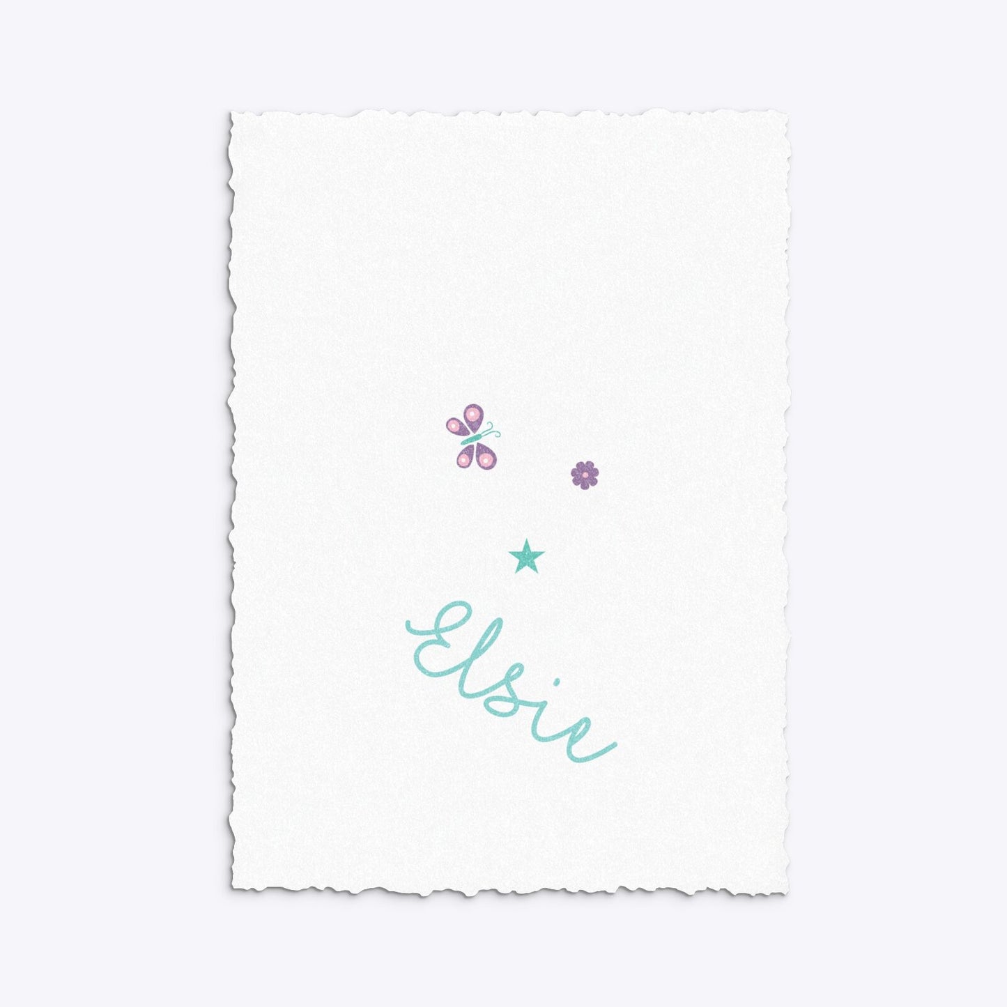 Ballerina Birthday Personalised Deckle Invitation Glitter Back Image