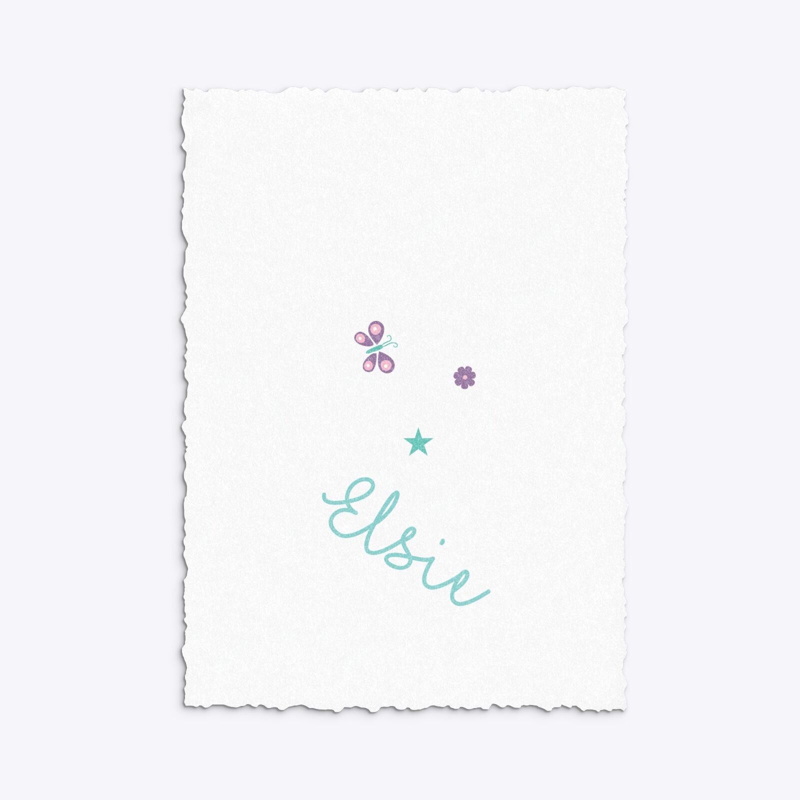 Ballerina Birthday Personalised Deckle Invitation Glitter Back Image