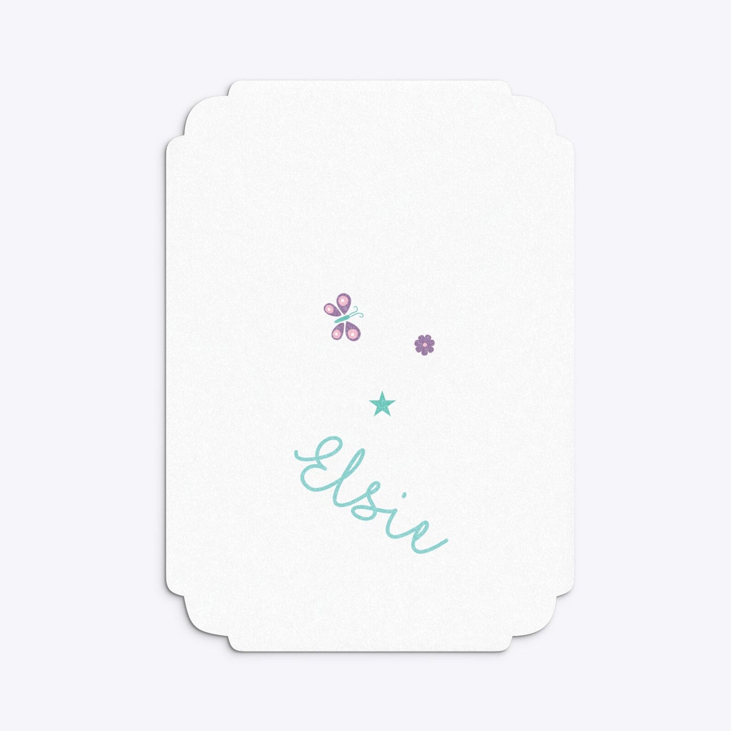 Ballerina Birthday Personalised Deco Invitation Glitter Back Image