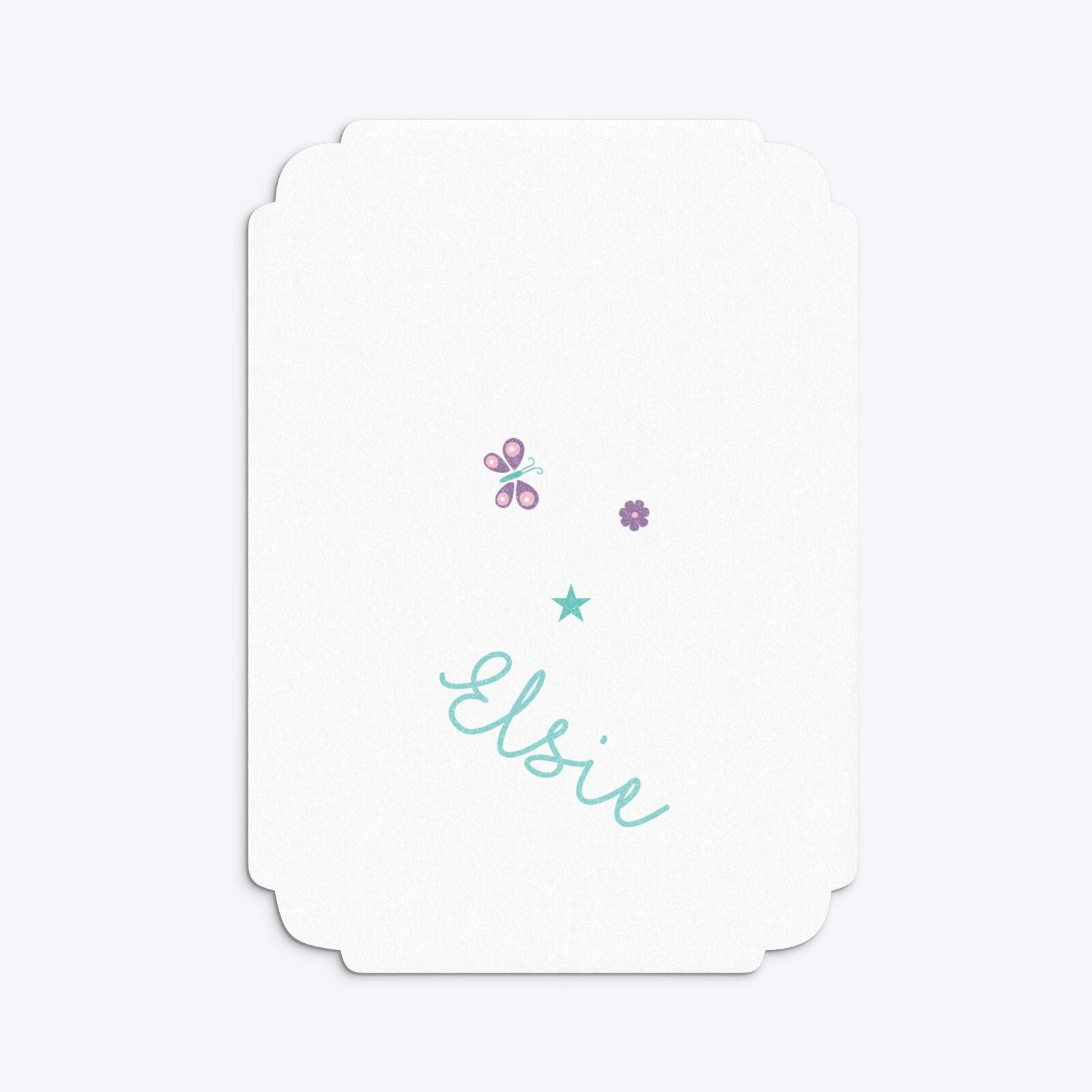 Ballerina Birthday Personalised Deco Invitation Glitter Back Image