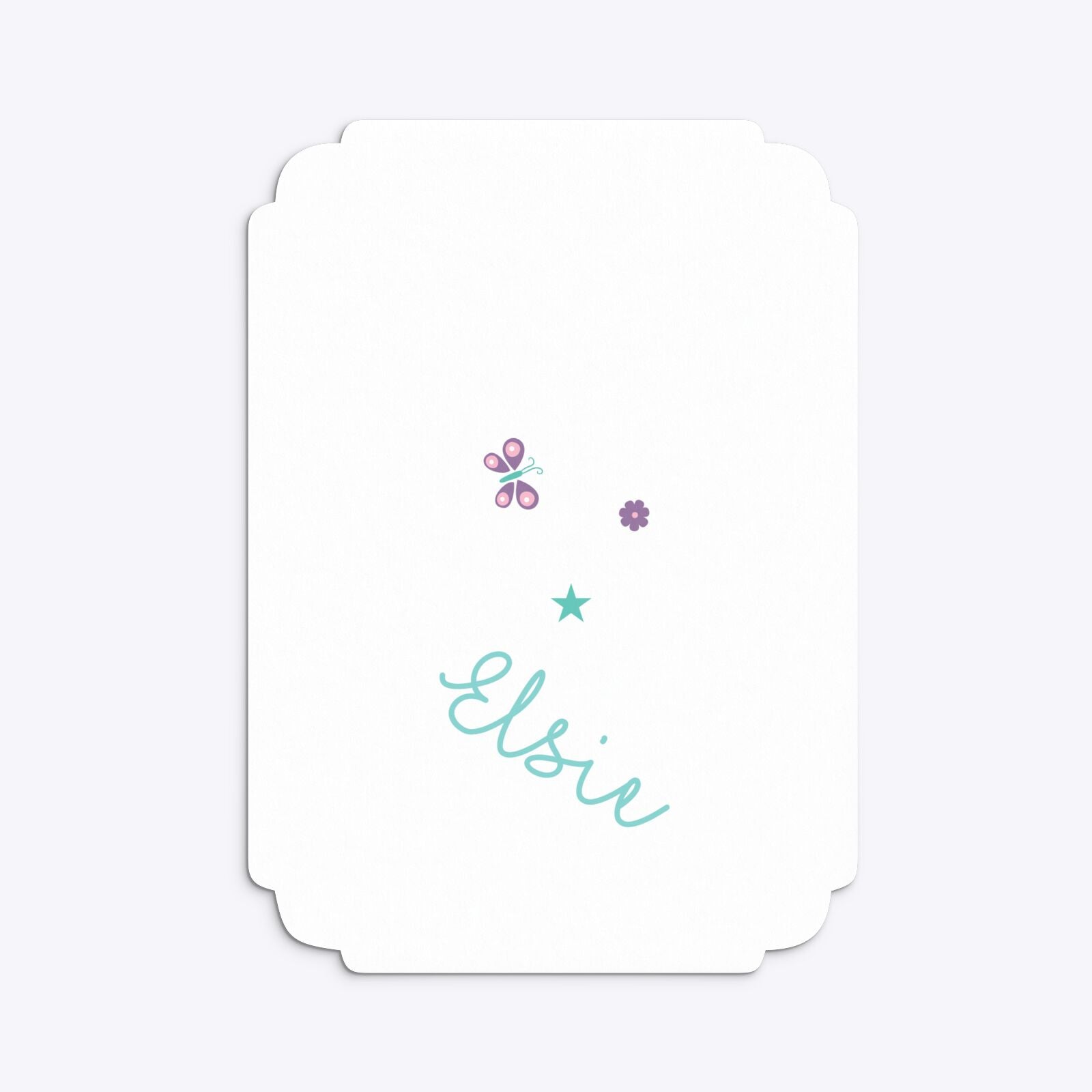 Ballerina Birthday Personalised Deco Invitation Matte Paper Back Image