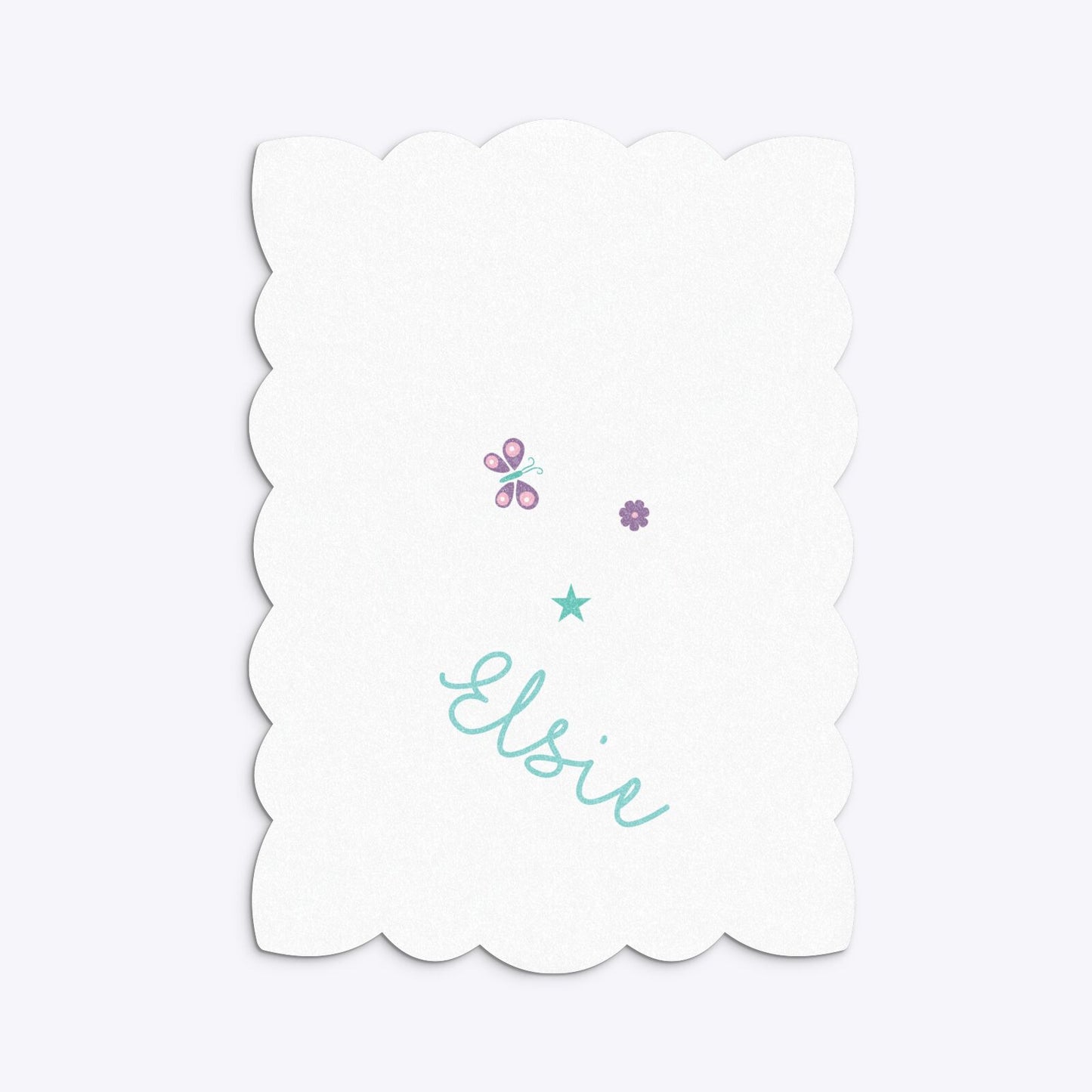 Ballerina Birthday Personalised Petal Invitation Glitter Back Image