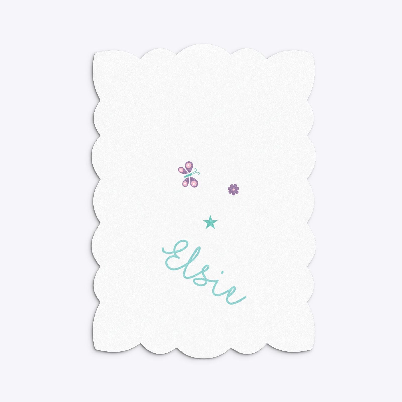 Ballerina Birthday Personalised Petal Invitation Glitter Back Image