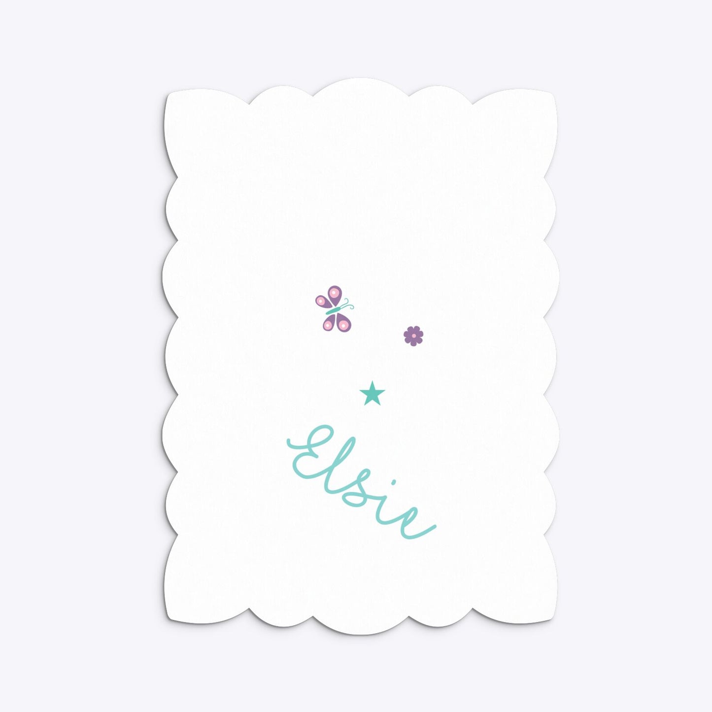 Ballerina Birthday Personalised Petal Invitation Matte Paper Back Image