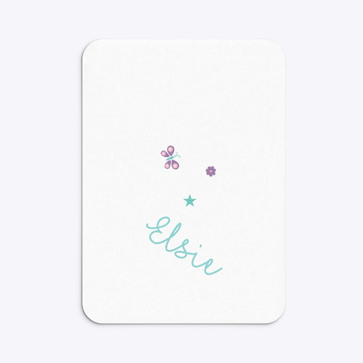 Ballerina Birthday Personalised Rounded Invitation Glitter Back Image