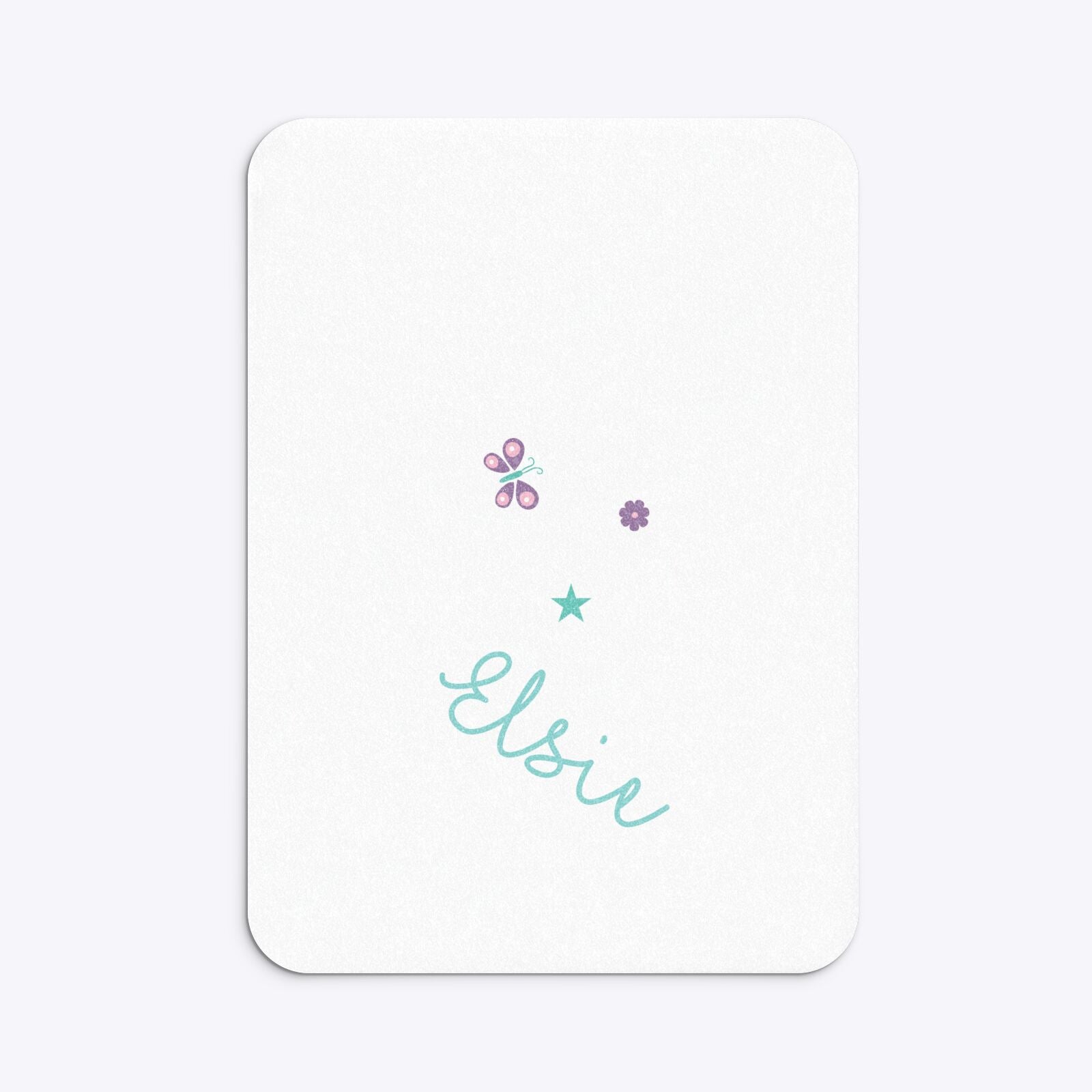 Ballerina Birthday Personalised Rounded Invitation Glitter Back Image