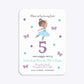 Ballerina Birthday Personalised Rounded Invitation Matte Paper