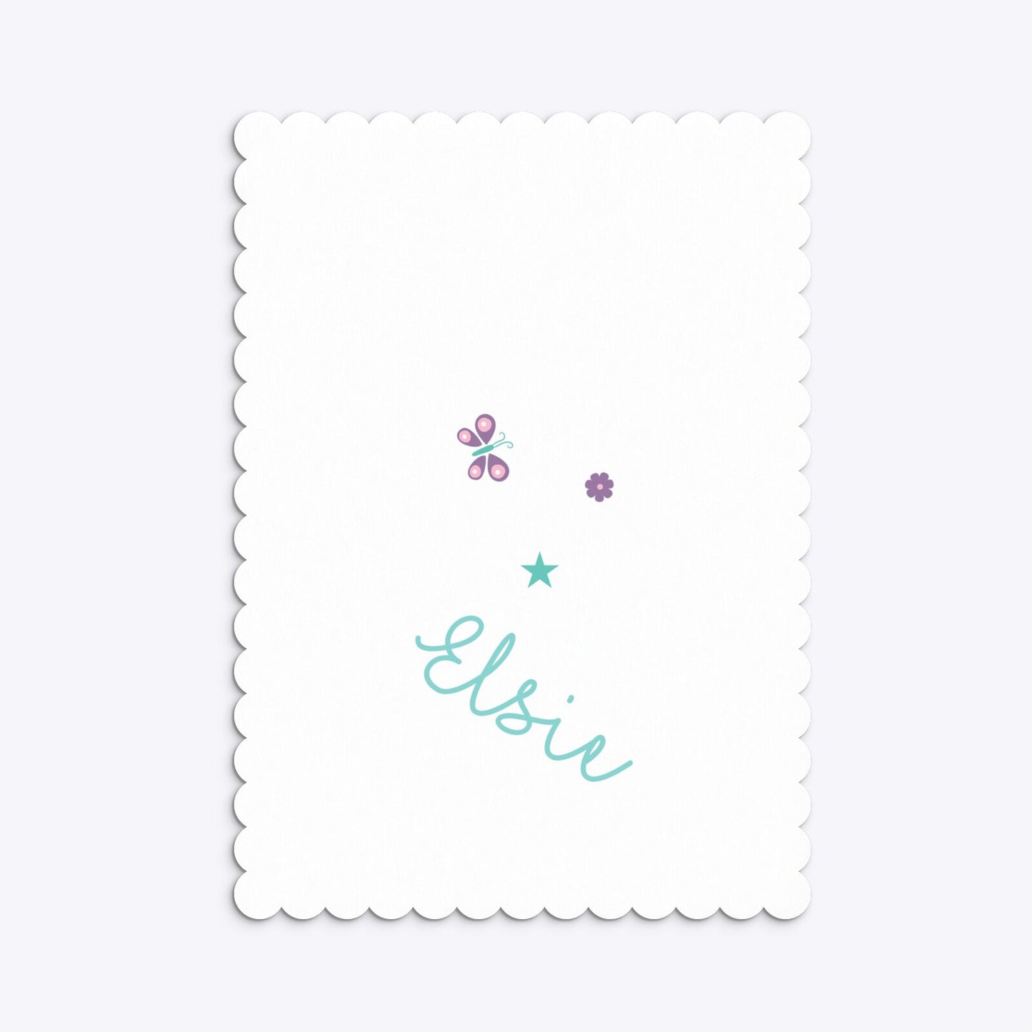 Ballerina Birthday Personalised Scalloped Invitation Matte Paper Back Image