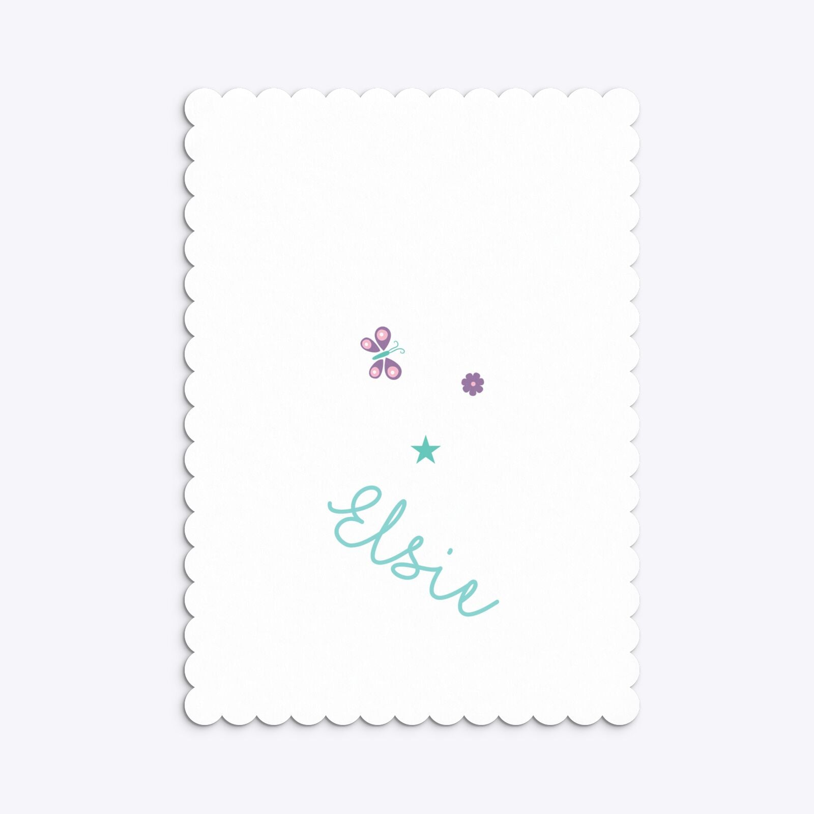 Ballerina Birthday Personalised Scalloped Invitation Matte Paper Back Image