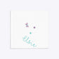 Ballerina Birthday Personalised Square 5 25x5 25 Invitation Glitter Back Image