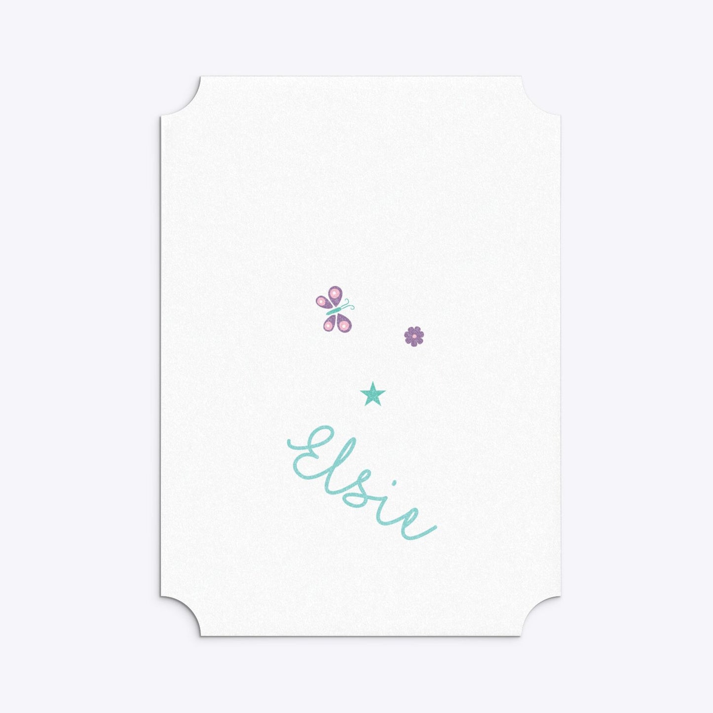 Ballerina Birthday Personalised Ticket Invitation Glitter Back Image