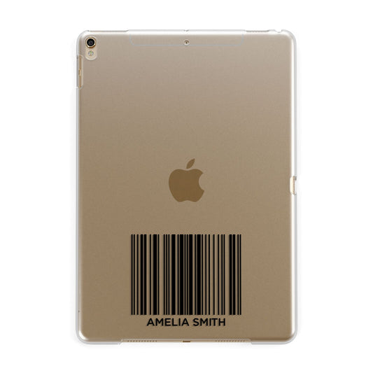 Barcode with Text Apple iPad Gold Case