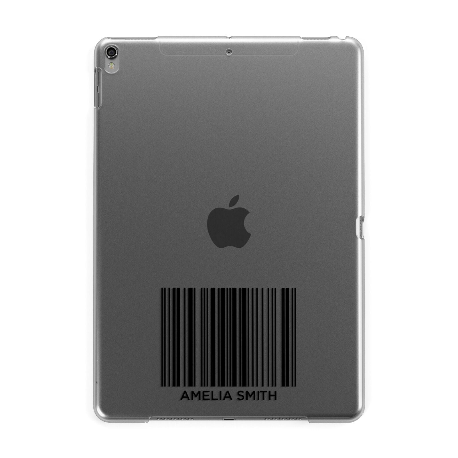 Barcode with Text Apple iPad Grey Case