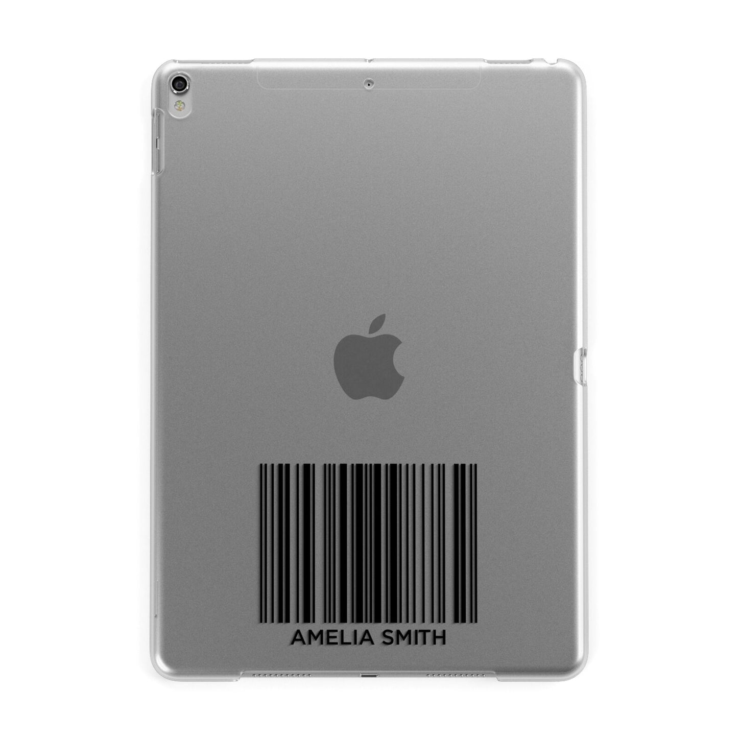 Barcode with Text Apple iPad Silver Case