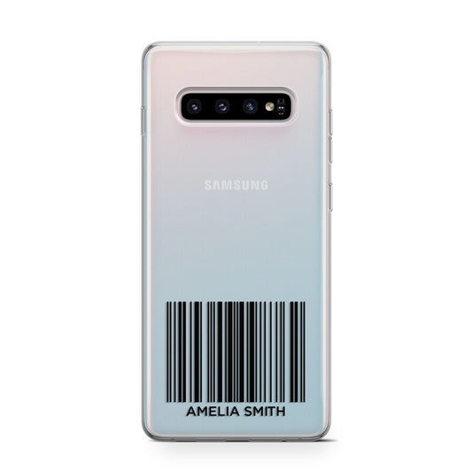 Barcode with Text Protective Samsung Galaxy Case