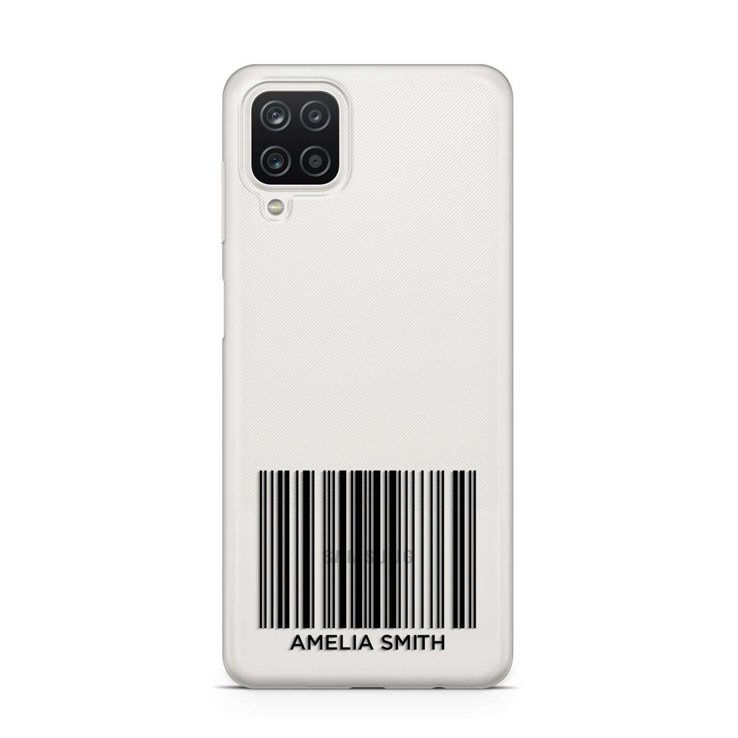 Barcode with Text Samsung A12 Case