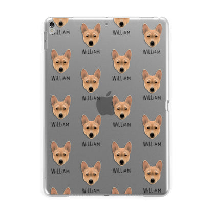 Basenji Icon with Name Apple iPad Silver Case