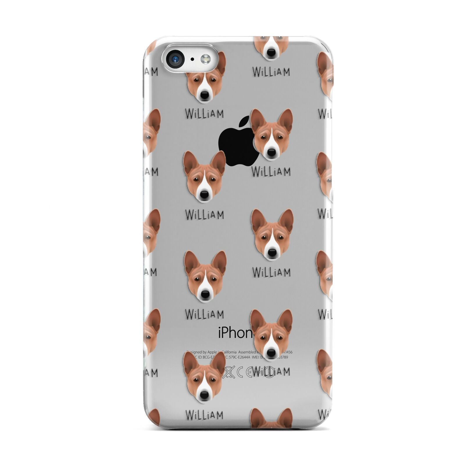 Basenji Icon with Name Apple iPhone 5c Case