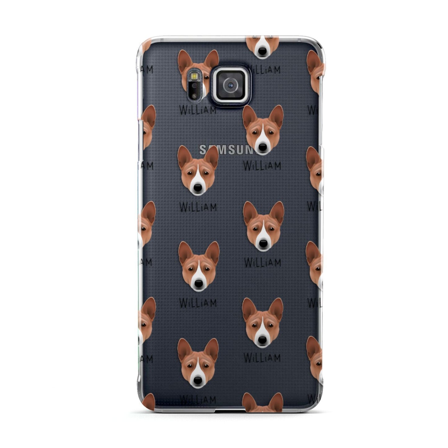 Basenji Icon with Name Samsung Galaxy Alpha Case