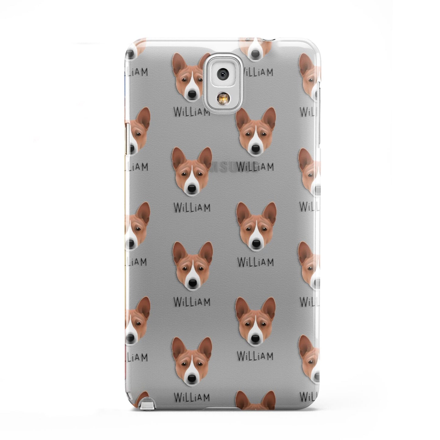 Basenji Icon with Name Samsung Galaxy Note 3 Case
