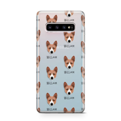 Basenji Icon with Name Samsung Galaxy S10 Case