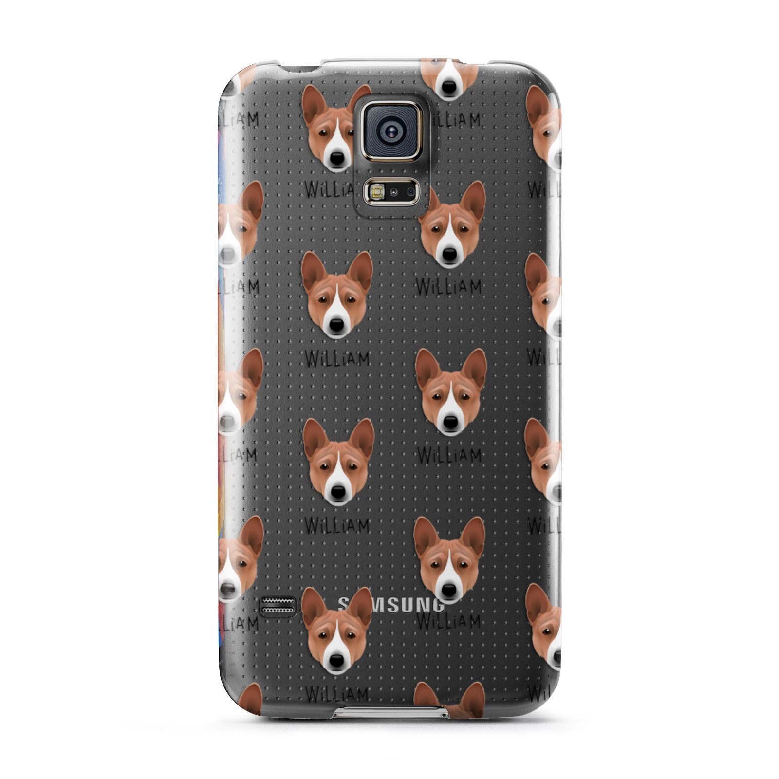 Basenji Icon with Name Samsung Galaxy S5 Case