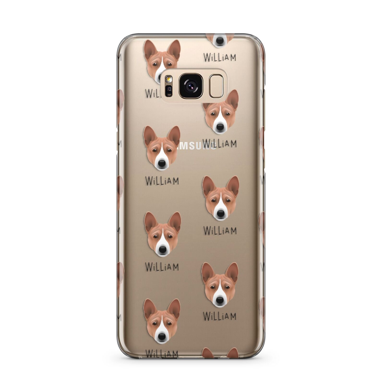 Basenji Icon with Name Samsung Galaxy S8 Plus Case