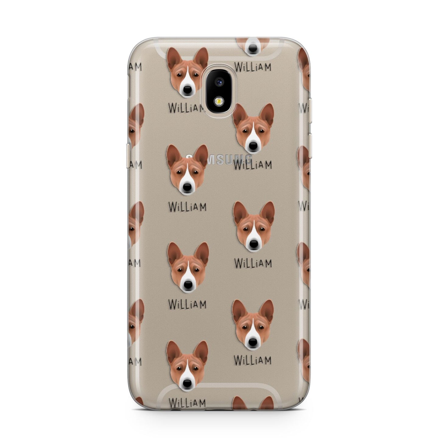 Basenji Icon with Name Samsung J5 2017 Case