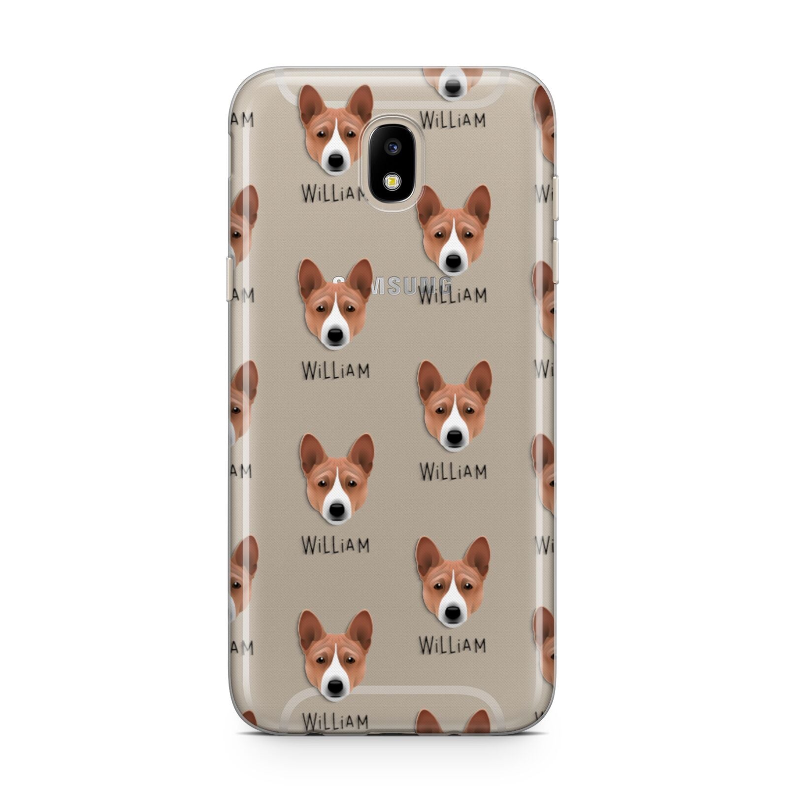 Basenji Icon with Name Samsung J5 2017 Case