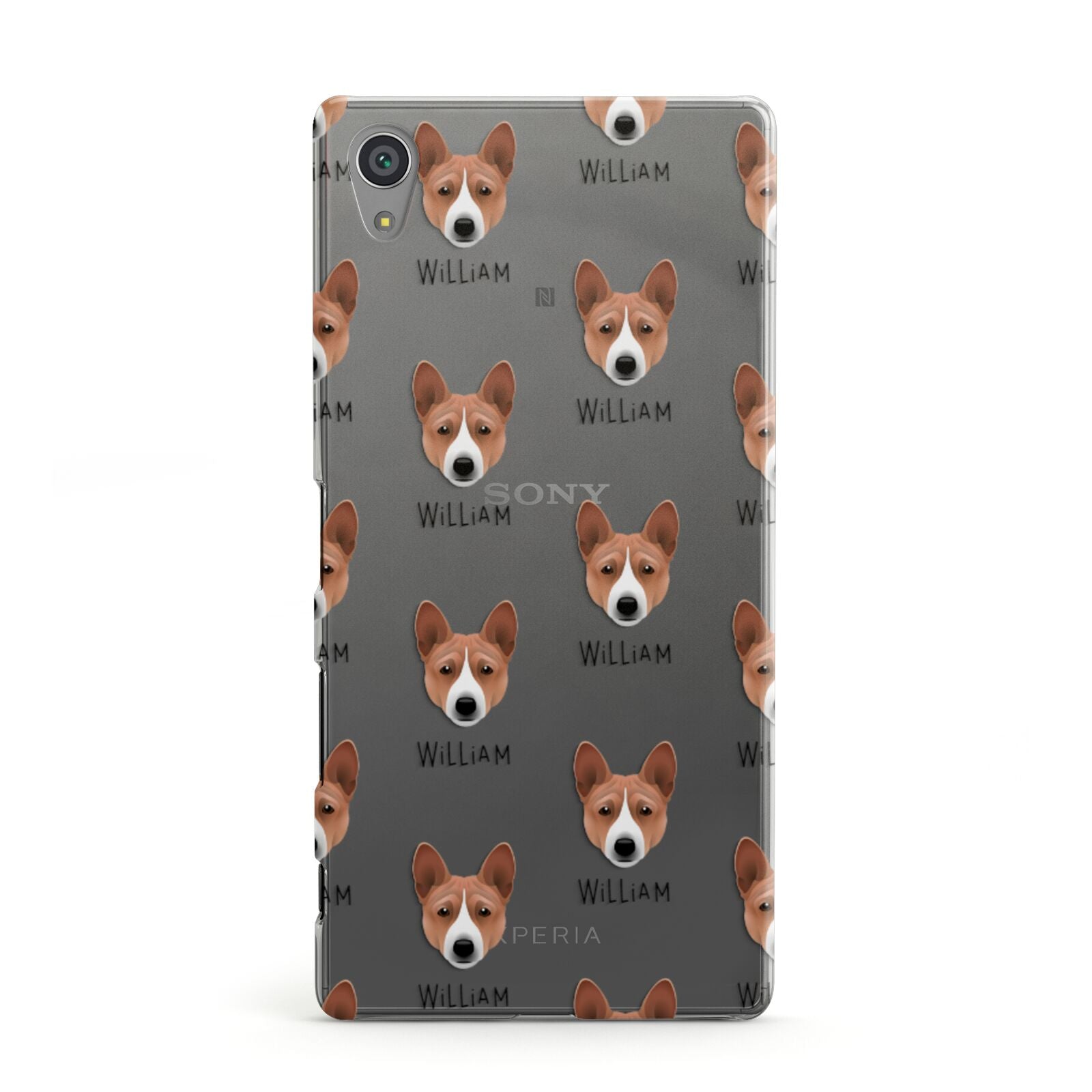 Basenji Icon with Name Sony Xperia Case