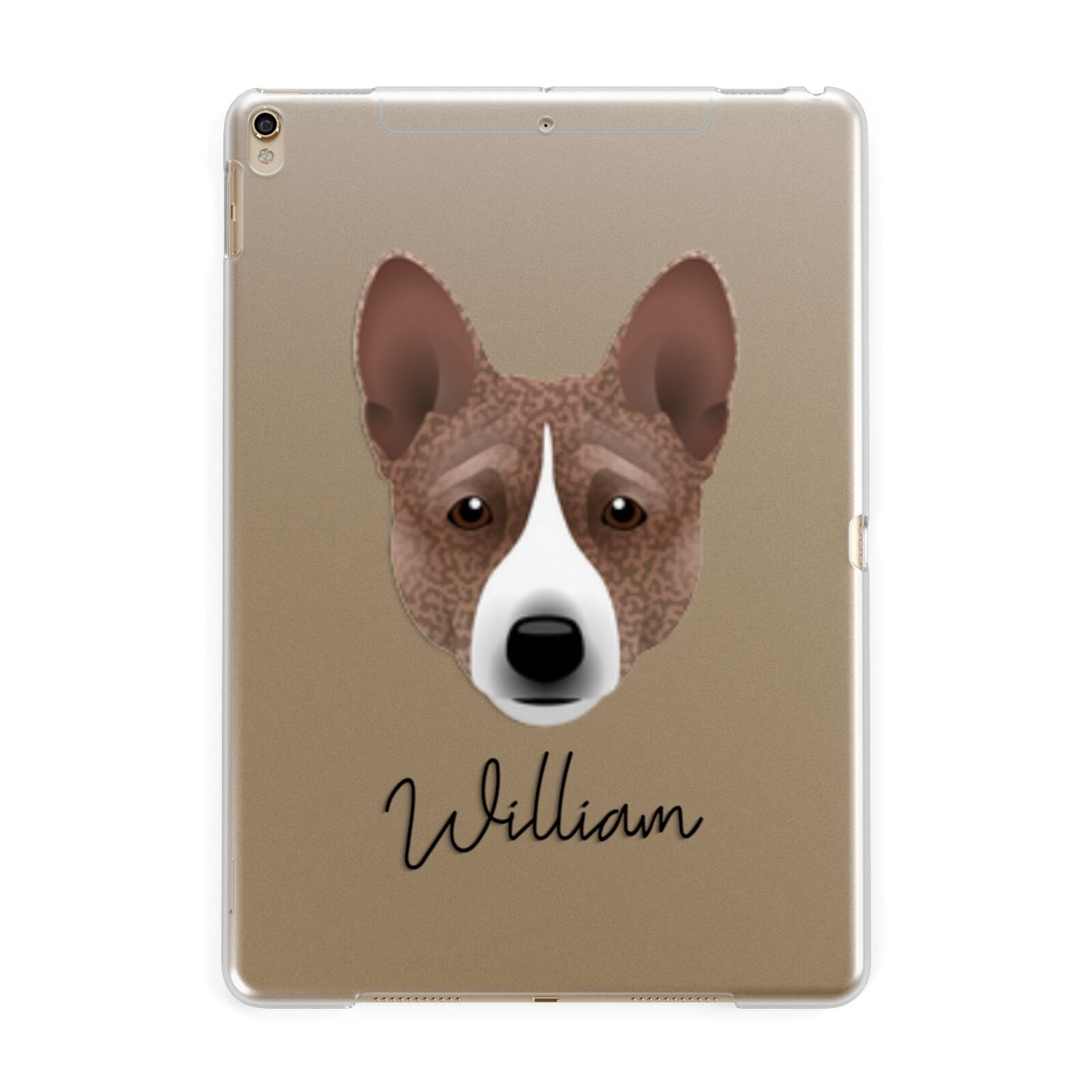 Basenji Personalised Apple iPad Gold Case