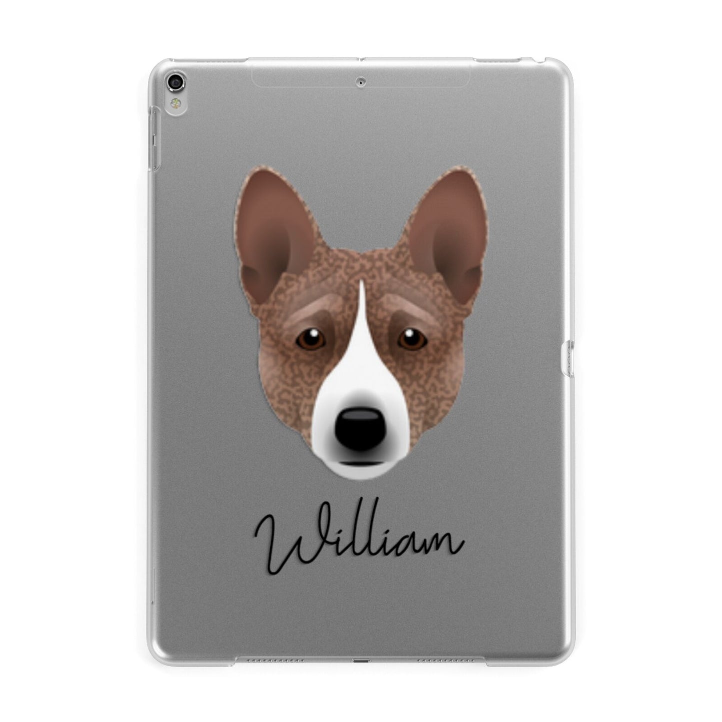 Basenji Personalised Apple iPad Silver Case