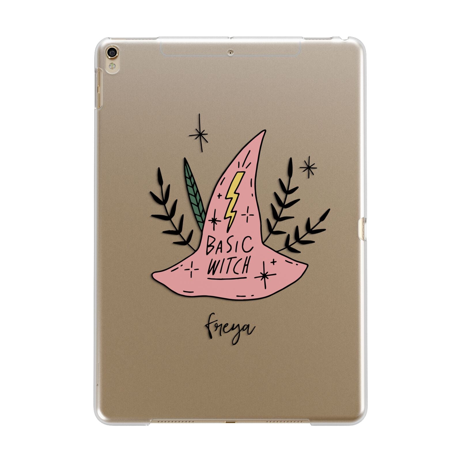 Basic Witch Hat Personalised Apple iPad Gold Case