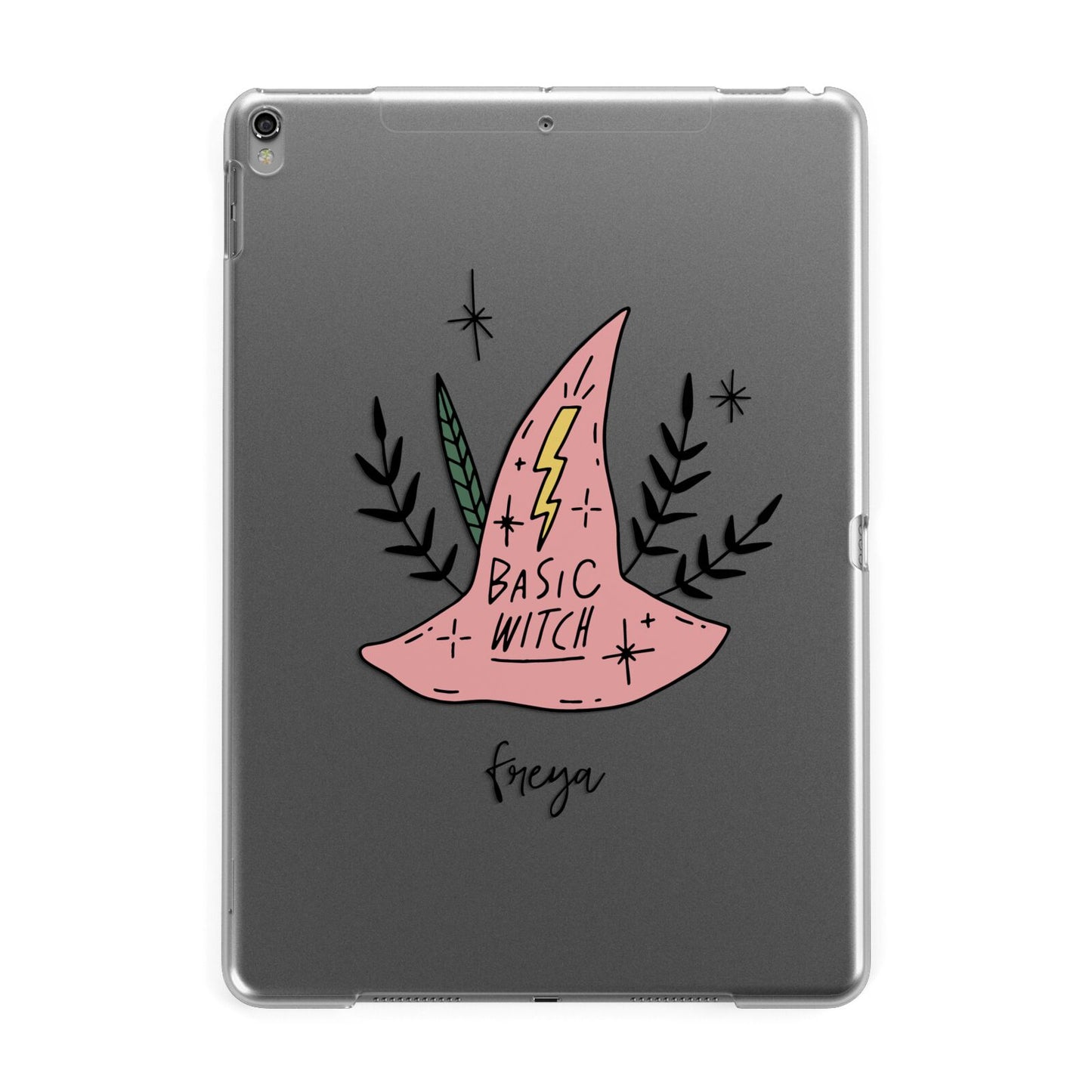 Basic Witch Hat Personalised Apple iPad Grey Case