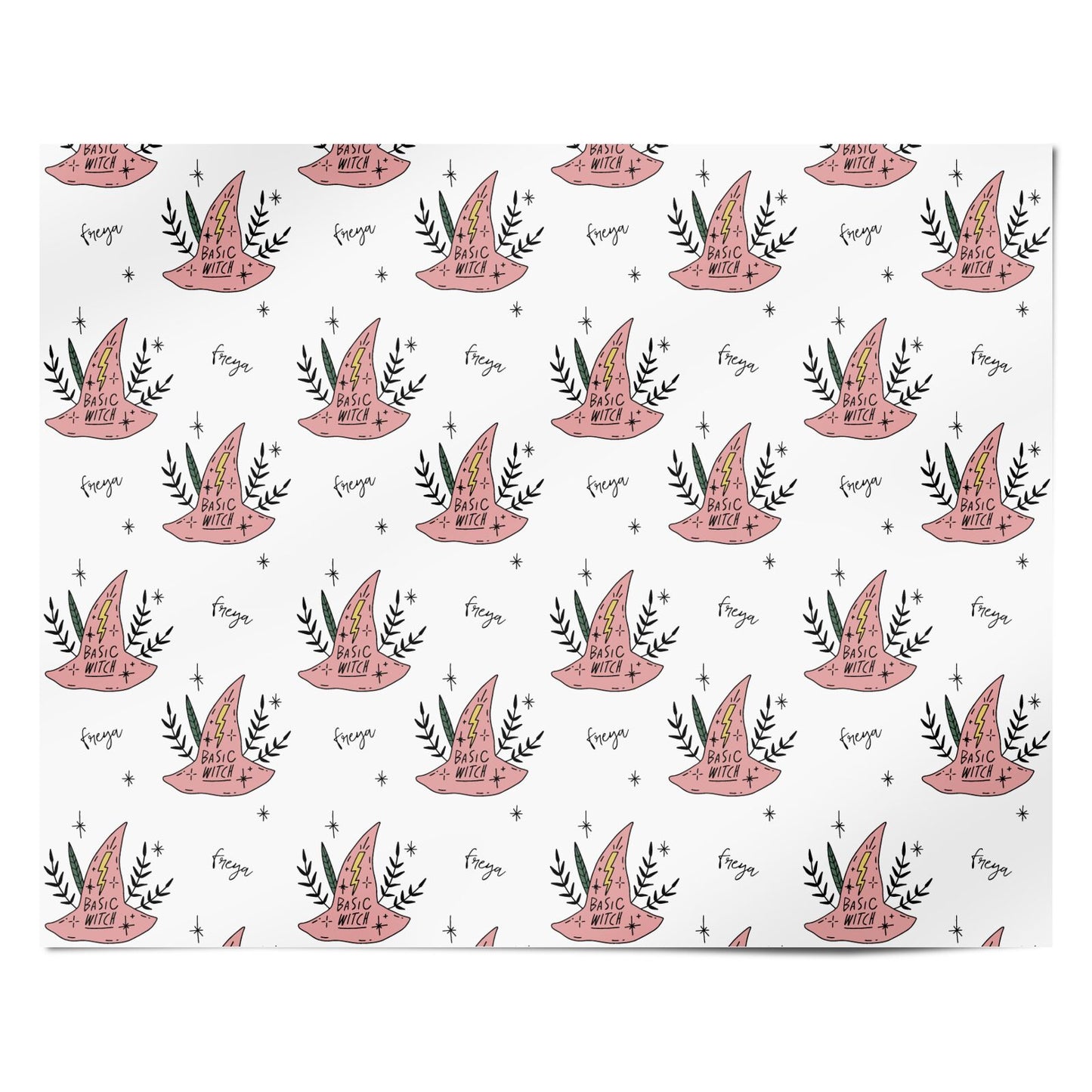 Basic Witch Hat Personalised Personalised Wrapping Paper Alternative