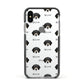 Bassador Icon with Name Apple iPhone Xs Impact Case Black Edge on Silver Phone